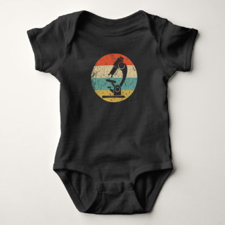 Biology Science Microscope Retro Scientist Biologi Baby Bodysuit