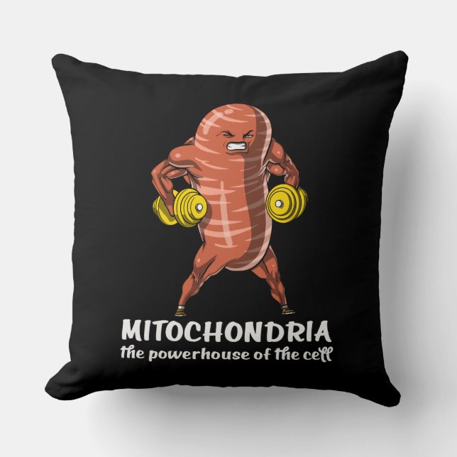 Biology Science Mitochondria Funny Joke Cushion (Front)