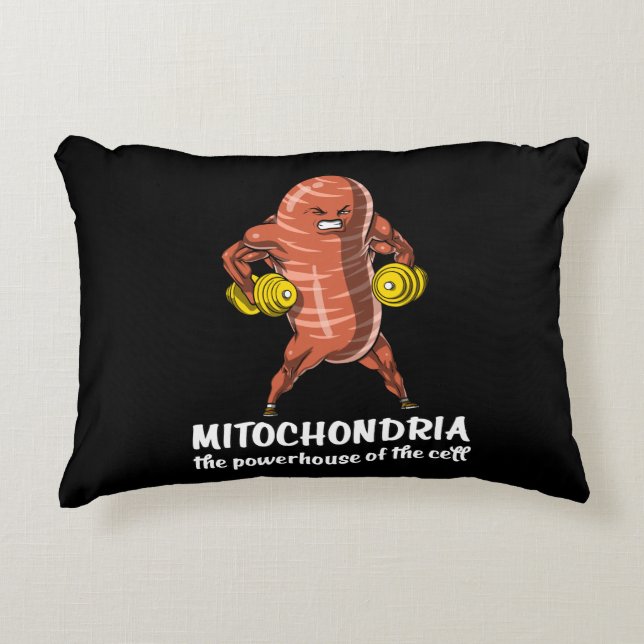 Biology Science Mitochondria Funny Joke Decorative Cushion (Front)