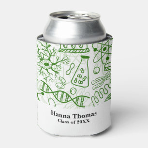Biology Science Scientist Graduation Can Cooler
