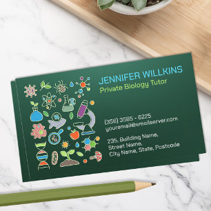 Biology Science Tutoring Services  Business Card