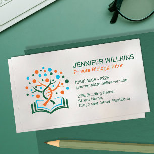 Biology Science Tutoring Services - DNA Tree Business Card