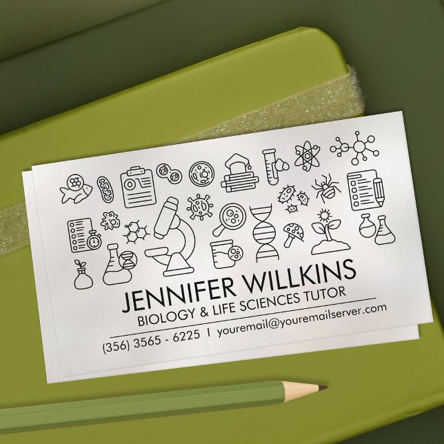 Biology Science Tutoring Services - Teacher Business Card (Creator Uploaded)