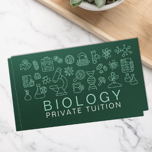 Biology Science Tutoring Services - Teacher Business Card