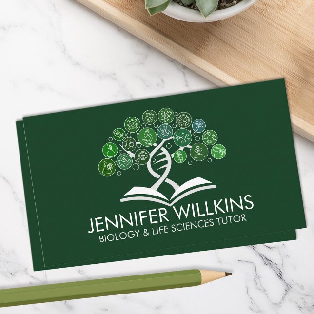 Biology Science Tutoring Services - Teacher Business Card (Creator Uploaded)