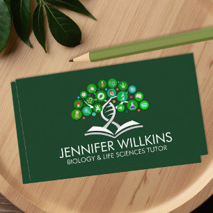 Biology Science Tutoring Services - Teacher Business Card