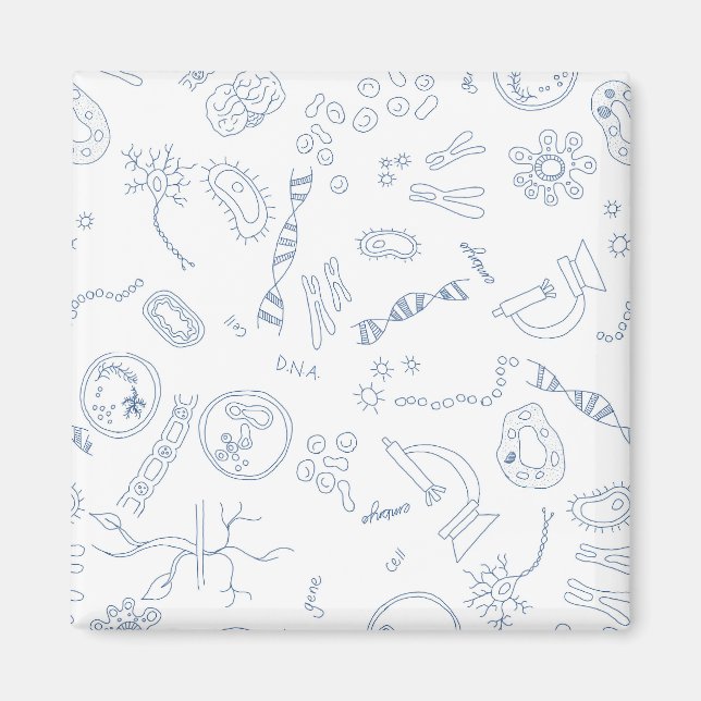 Biology scientific diagrams design magnet (Front)