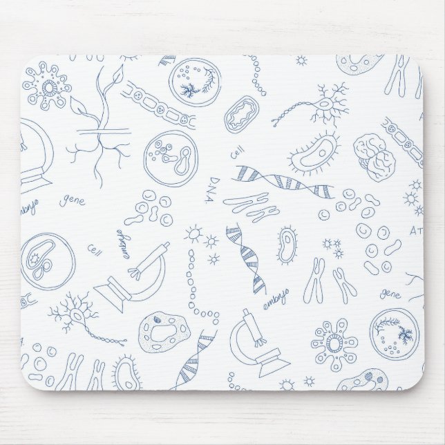 Biology scientific diagrams design mouse mat (Front)