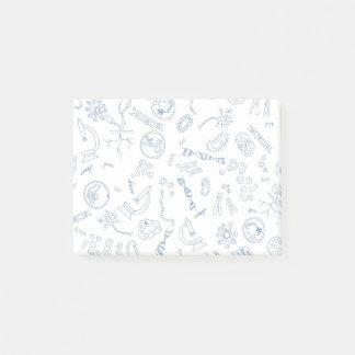 Biology scientific diagrams design post-it notes