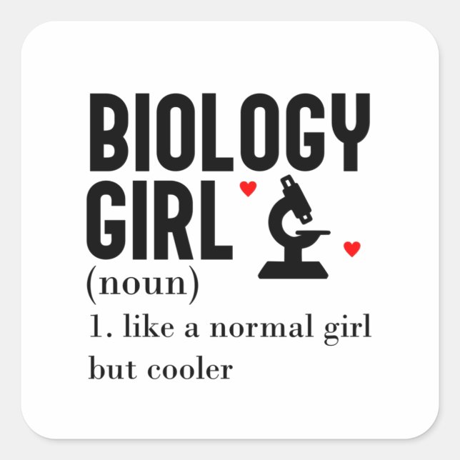 Biology Square Sticker (Front)