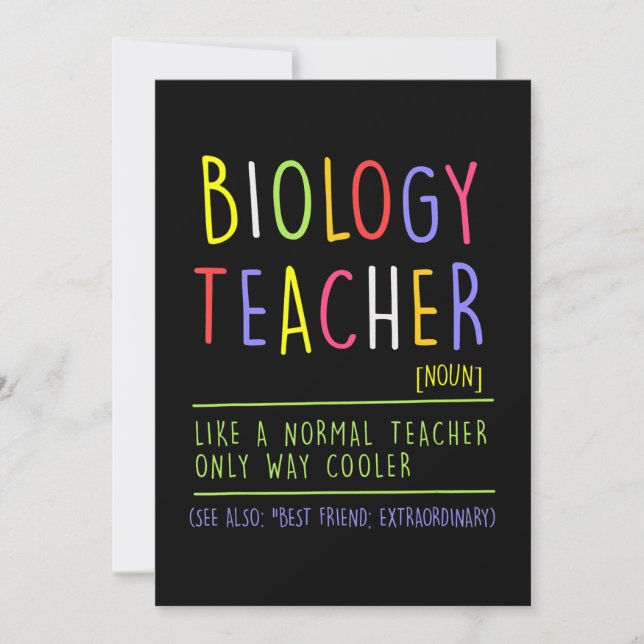 biology teacher biologist science teach teaching holiday card (Front)