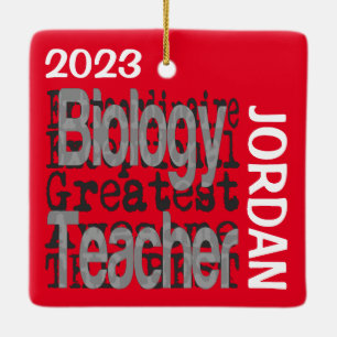 Biology Teacher Extraordinaire CUSTOM Ceramic Ornament
