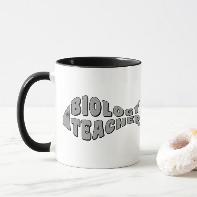Biology Teacher Fish Mug (With Donut)