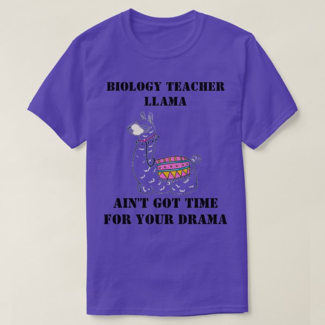Biology Teacher Funny Gift Biology Teacher Llama S T-Shirt (Design Front)