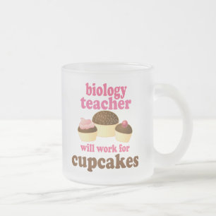 Biology Teacher (Funny) Gift Frosted Glass Coffee Mug