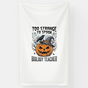 Biology Teacher Halloween Shirt Spooky Pumpkin Rav Banner