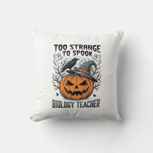 Biology Teacher Halloween Shirt Spooky Pumpkin Rav Cushion