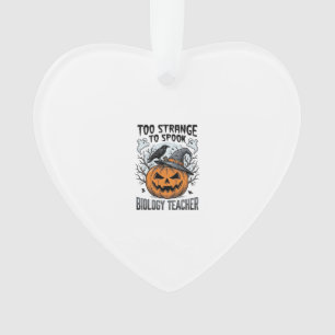 Biology Teacher Halloween Shirt Spooky Pumpkin Rav Ornament