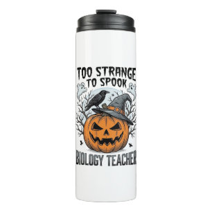Biology Teacher Halloween Shirt Spooky Pumpkin Rav Thermal Tumbler