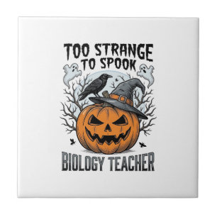 Biology Teacher Halloween Shirt Spooky Pumpkin Rav Tile