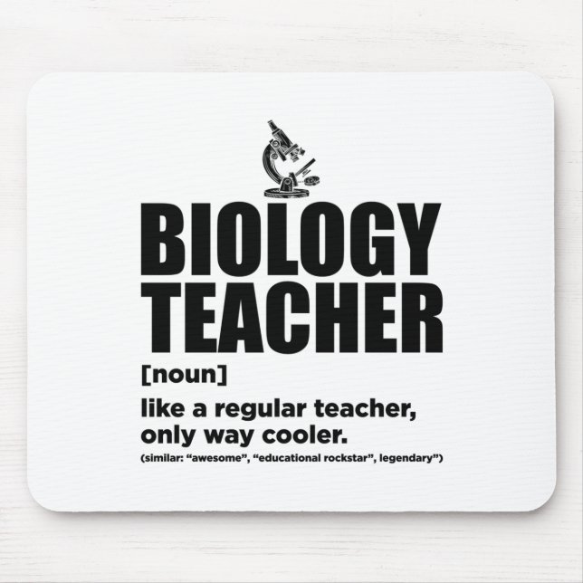 Biology Teacher | Science Biology Scienctist Gift Mouse Mat (Front)