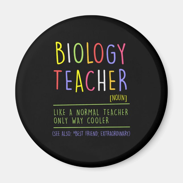 Biology Teacher Teaching School Magnet (Front)