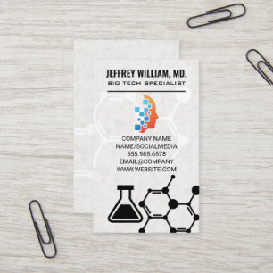 Biology Tech   Molecule   Science Technology Business Card