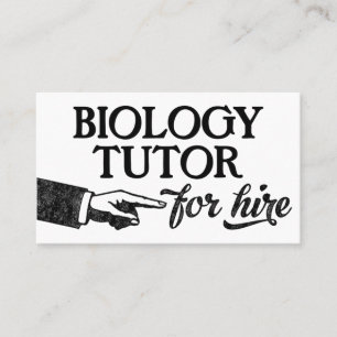 Biology Tutor Business Cards - Cool Vintage
