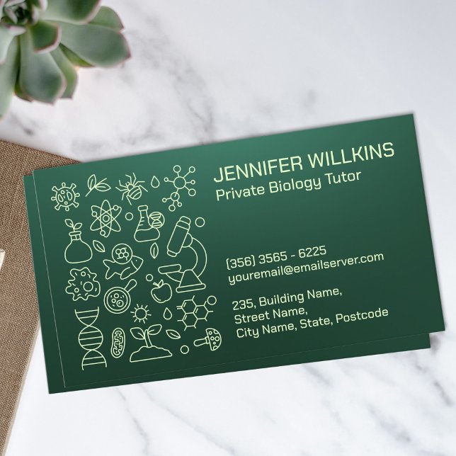 Biology Tutoring Services  Business Card (Creator Uploaded)