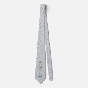 Biology typography tie grey