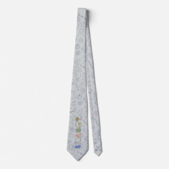 Biology typography tie grey (Front)