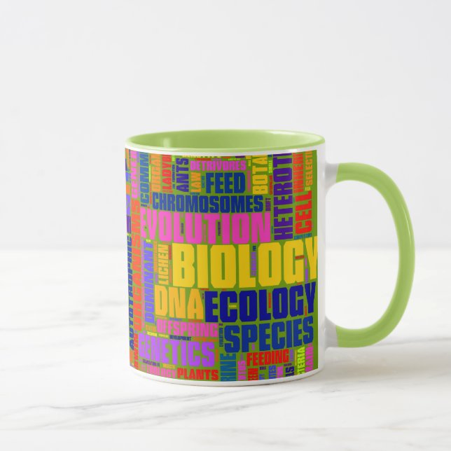 Biology Wordle Mug Green (Right)