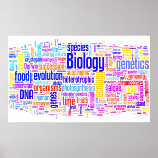 Biology Wordle No. 17 Poster