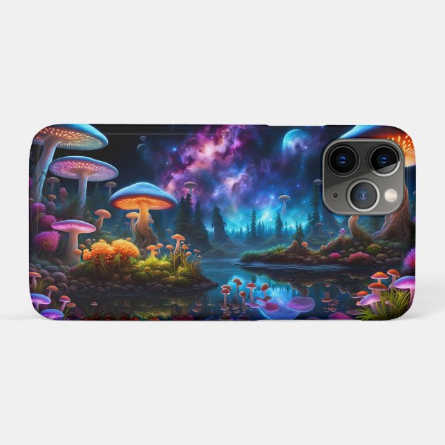 Bioluminescent Alien Mushrooms on A Distant Planet Case-Mate iPhone Case (Back (Horizontal))