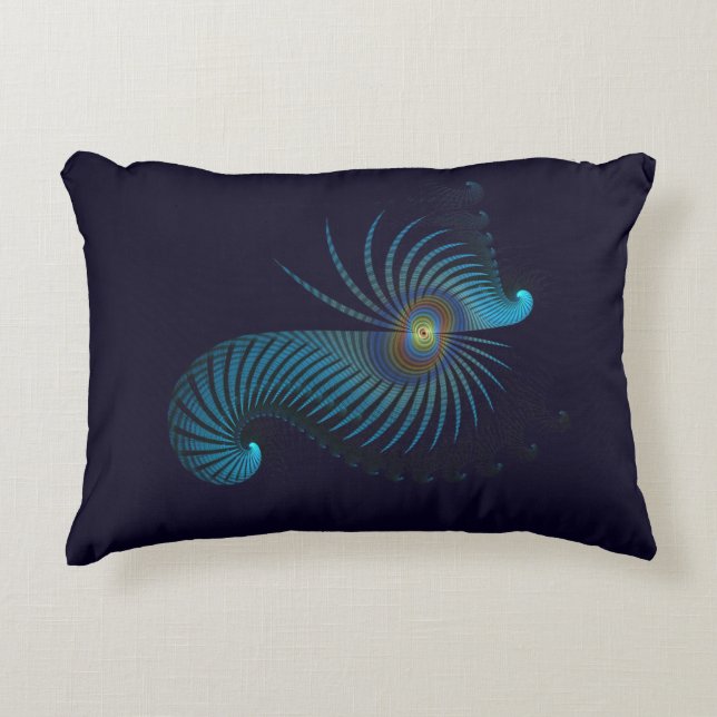Bioluminescent Alien Sea Creature Decorative Cushion (Front)