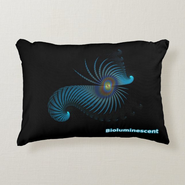 Bioluminescent Alien Sea Creature Decorative Cushion (Front)