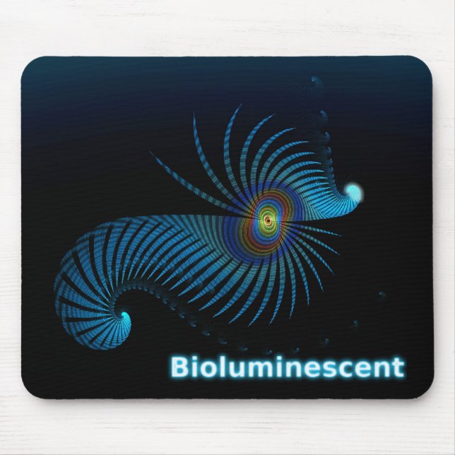 Bioluminescent Alien Sea Creature Mouse Mat (Front)