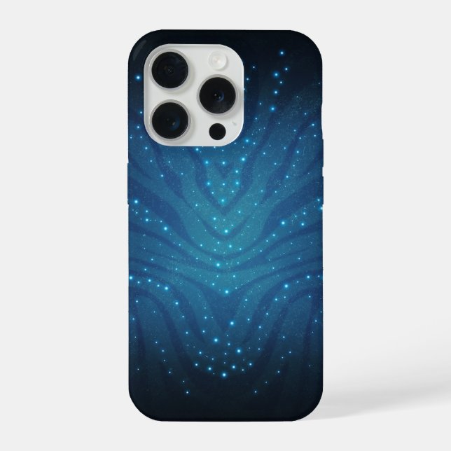 Bioluminescent Blue Alien Skin Pattern - Avatar iPhone Case (Back)