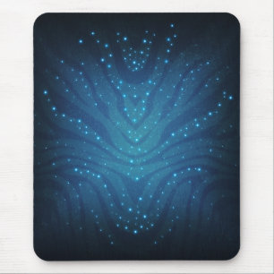 Bioluminescent Blue Alien Skin Pattern - Avatar Mouse Mat