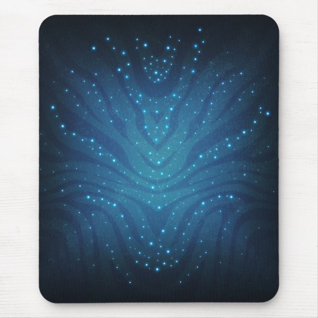 Bioluminescent Blue Alien Skin Pattern - Avatar Mouse Mat (Front)