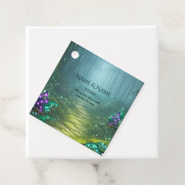 Bioluminescent Elegance Wedding Collection Favour Tags (In Situ)
