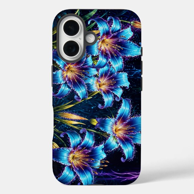 Bioluminescent flowers night garden illustration Case-Mate iPhone case (Back)