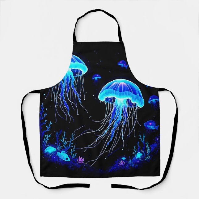 Bioluminescent Jellyfish Dream Apron (Front)