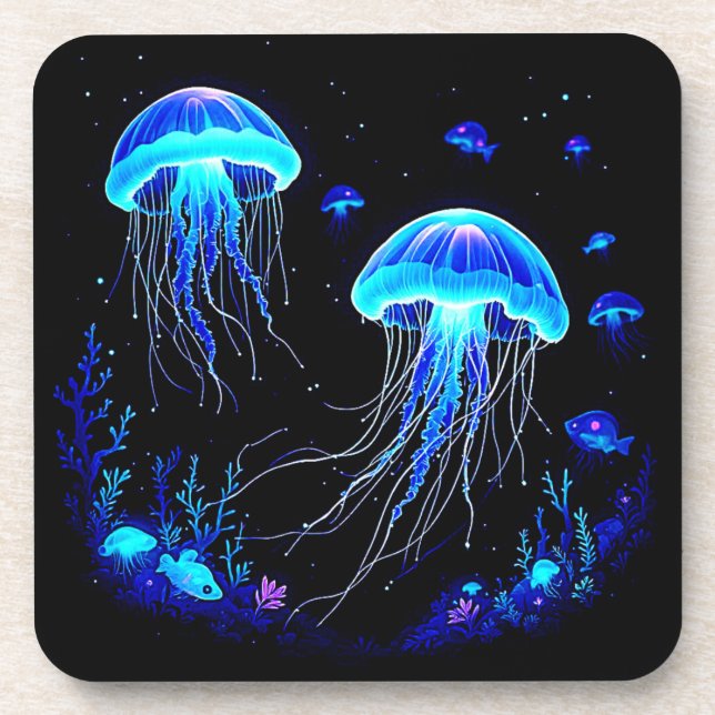 Bioluminescent Jellyfish Dream Coaster (Front)