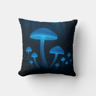 Bioluminescent Mushroom Forest Cushion