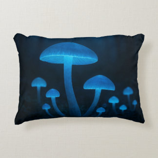 Bioluminescent Mushroom Forest Decorative Cushion