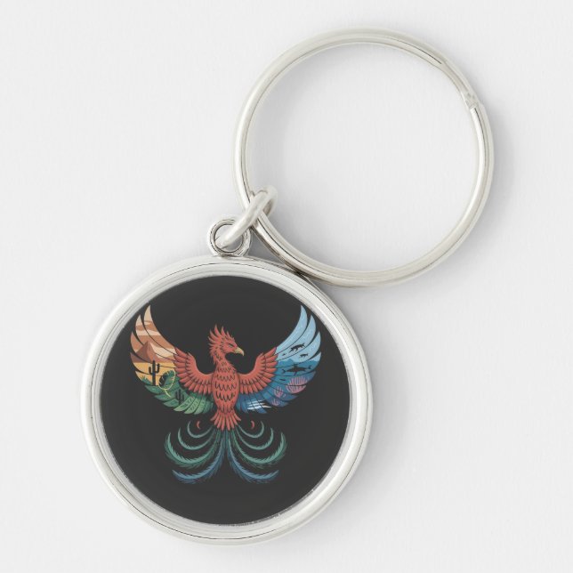 Biome Phoenix - Wilderness Reborn T-Shirt Key Ring (Front)