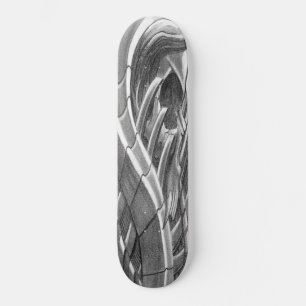 Biomech skull deck skateboard