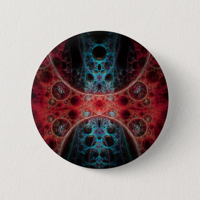 Biomechanica 1 Fractal Design 6 Cm Round Badge (Front)