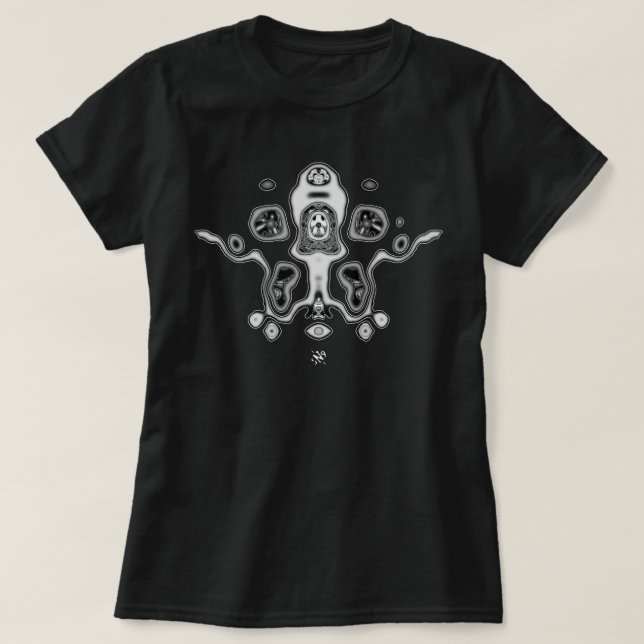 Biomechanical alien drone / alien squid v4.1 T-Shirt (Design Front)
